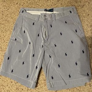 Sear-sucker Polo Ralph Lauren khaki shorts size 34